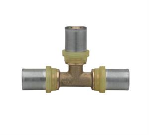 Raccordo Tubo Multistrato Pressare Gas Tee Ridot.Centr.D.26x20x26x3