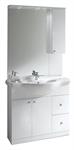 Mobile Bagno Lavabo Ceramica Pensile Specchio Cm L85xH196P48 BILU