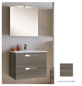 Mobile Bagno Sospeso 2 Cassettoni Specchio Cm L81xH190P47 EUSC