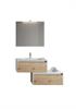 Mobile Bagno Sospeso 2 Cassettoni Specchio Cm L120xH195P47 BLQN