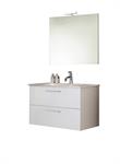 Mobile Bagno Sospeso 2 Cassettoni Specchio Cm L81xH190P47 BILU