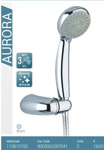 Completo Doccia Duplex Acqualine Metaform Cromo 3 Jet Minikit AURORA