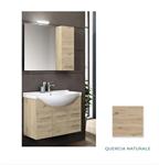 Mobile Bagno Lavabo Ceramica Pensile Specchio CmL85xH196P48 QUNA