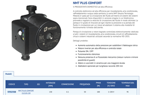 Elettropompa di Rilancio per Acqua NMT PLUS COMFORT 15/120-13