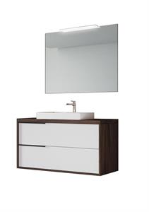 Mobile Bagno Sosp.ISIDE Cass.2 Lavabo Dappog.Cm L101xP47 Olmo Caffè