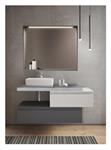 Mobile Bagno Sosp.NINFA C/Cass.Lavabo Dappog.Cm L80xP50 Grigio Spat