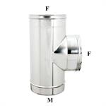 Tee 90° FFM Acciaio Inox Aisi 304 Monoparete S/Guarnizione D.120