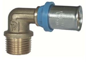 Raccordo Tubo Multistrato Pressare Gomito Maschio D.26x1x3