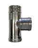 Tee 90° Acciaio Inox Aisi 316L/304 Doppia Parete S/Guan. D.80/130