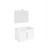 Mobile Bagno Sospeso due Cassettoni Specchio 80 Savinidue 4055N B/co