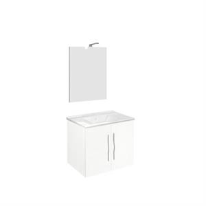 Mobile Bagno Sospeso due Ante Specchio 60 Savinidue 4052N Bianco