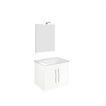 Mobile Bagno Sospeso due Ante Specchio 60 Savinidue 4052N Bianco