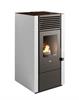 Stufa ad Aria a Pellet Eva Stampaggi Poly Bianco Kw 9,5 con Telecoma