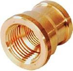 Raccordo Ottone Giallo Manicotto Ridotto FF D.3/8  x1/4