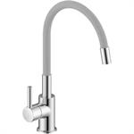 Miscelatore Monoforo Lavello Canna Orientabile in Gomma Grigio SNAKE