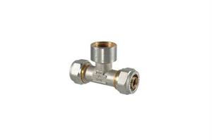Raccordo Tubo Multistrato Strig.Fisso TDM Tee Femmina D.20x1/2x20x2