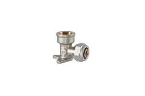Raccordo Tubo Multistrato Strin.Fisso TDM Gomito Fem.Flan.D.20x1/2x2