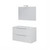 Mobile Bagno Sospeso due Cassettoni e Specchio Iconica 61 Bianco Opa