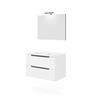 Mobile Bagno Sospeso due Cassettoni e Specchio CONFORT 61 Bianco Opa