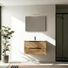 Mobile Bagno Sospeso due Cassettoni e Specchio CONFORT 81 Rovere Oro