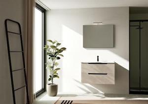 Mobile Bagno Sospeso due Cassettoni e Specchio CONFORT 101 Intonico
