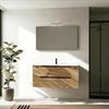 Mobile Bagno Sospeso due Cassettoni  Specchio CONFORT 101 Rovere Oro