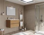 Mobile Bagno Sospeso due Cassettoni e Specchio EASY 81 Rovere Natura