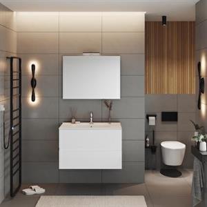 Mobile Bagno Sospeso due Cassettoni e Specchio EASY 101 Bianco Lucid