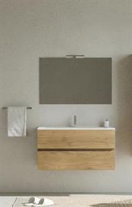 Mobile Bagno Sospeso due Cassettoni e Specchio EASY 101 Rovere Natul