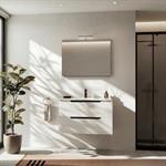 Mobile Bagno Sospeso due Cassettoni e Specchio COMFORT 90 Savinidue