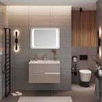Mobile Bagno Sospeso due Cassettoni e Specchio EVA F02 90 Savinidue