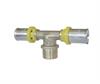 Raccordo Tubo Multistrato Pressare Gas Tee Maschio D.16x1/2x2