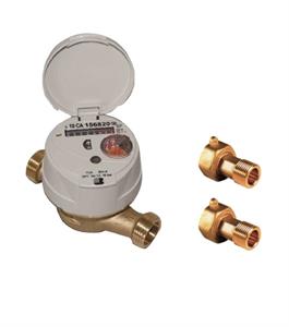 Contatore Acqua Asciutto Itron Completo di Raccordi e Bollo D.2