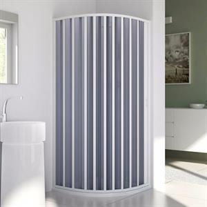 Box Doccia in Pvc a Soffietto H185 Angolo Asimmetrico Cm 70-90  Plus