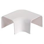 Curva Piana Base per Canalina per Clima PVC Bianca H50mmxP65mm