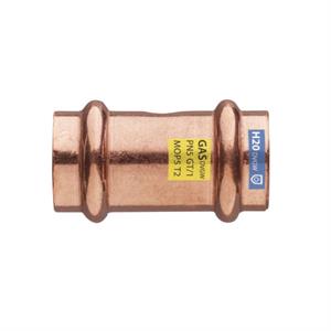 Raccordo in Rame Pressare Acqua/Gas Manicotto Diritto FF D.22
