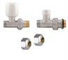 Kit Valvola Detentore Diritto Completo di Adattatore Rame D.1/2x12