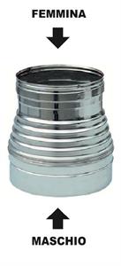 Riduzione Inox Aisi 304 Monoparete S/Guarniz.D.120 Masc.- D.100 Fem.