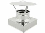 Cappello Cinese Base Quadra Acciaio Inox Aisi304 Monop.S/G.D.170x170