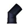 Gomito 45° Pesante Colore Nero per Stufe a Pellet Sp.12/10 D.80 Pz.2